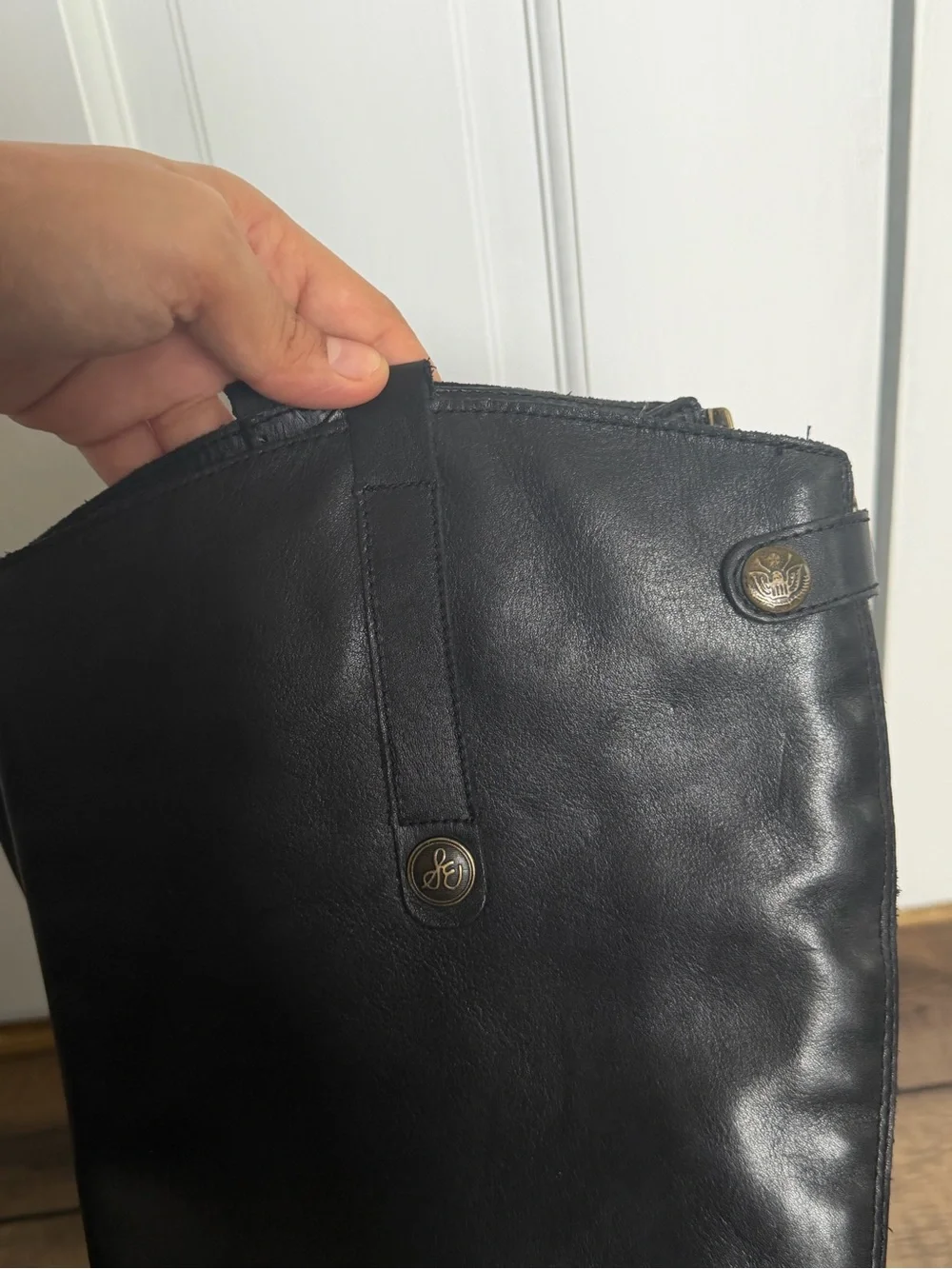 Sam Edelman Black Over-the-Knee Leather Boots